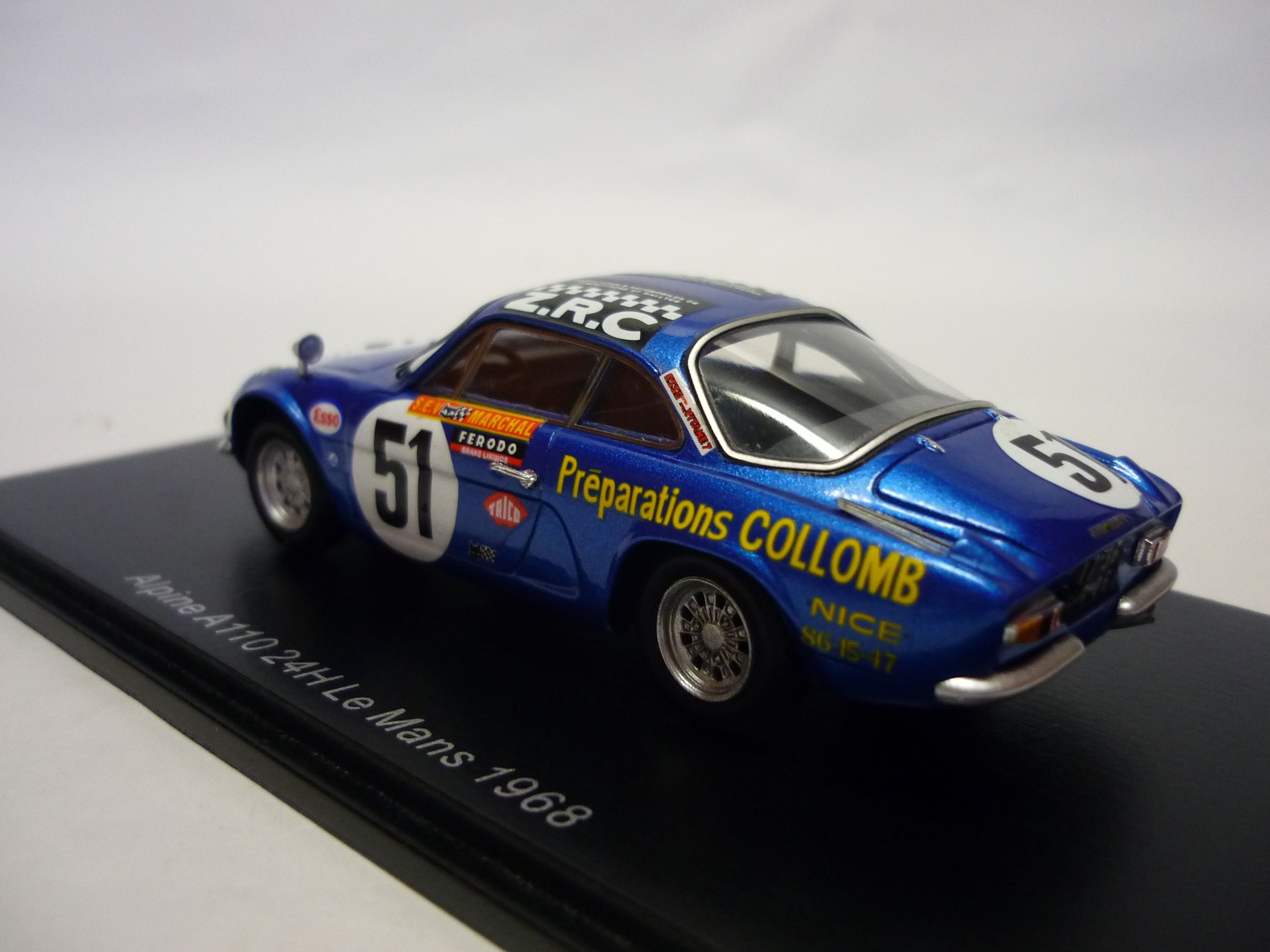 Alpine A110 51 24 Heures du Mans 1968 Spark S6103 - Miniatures Autos Motos