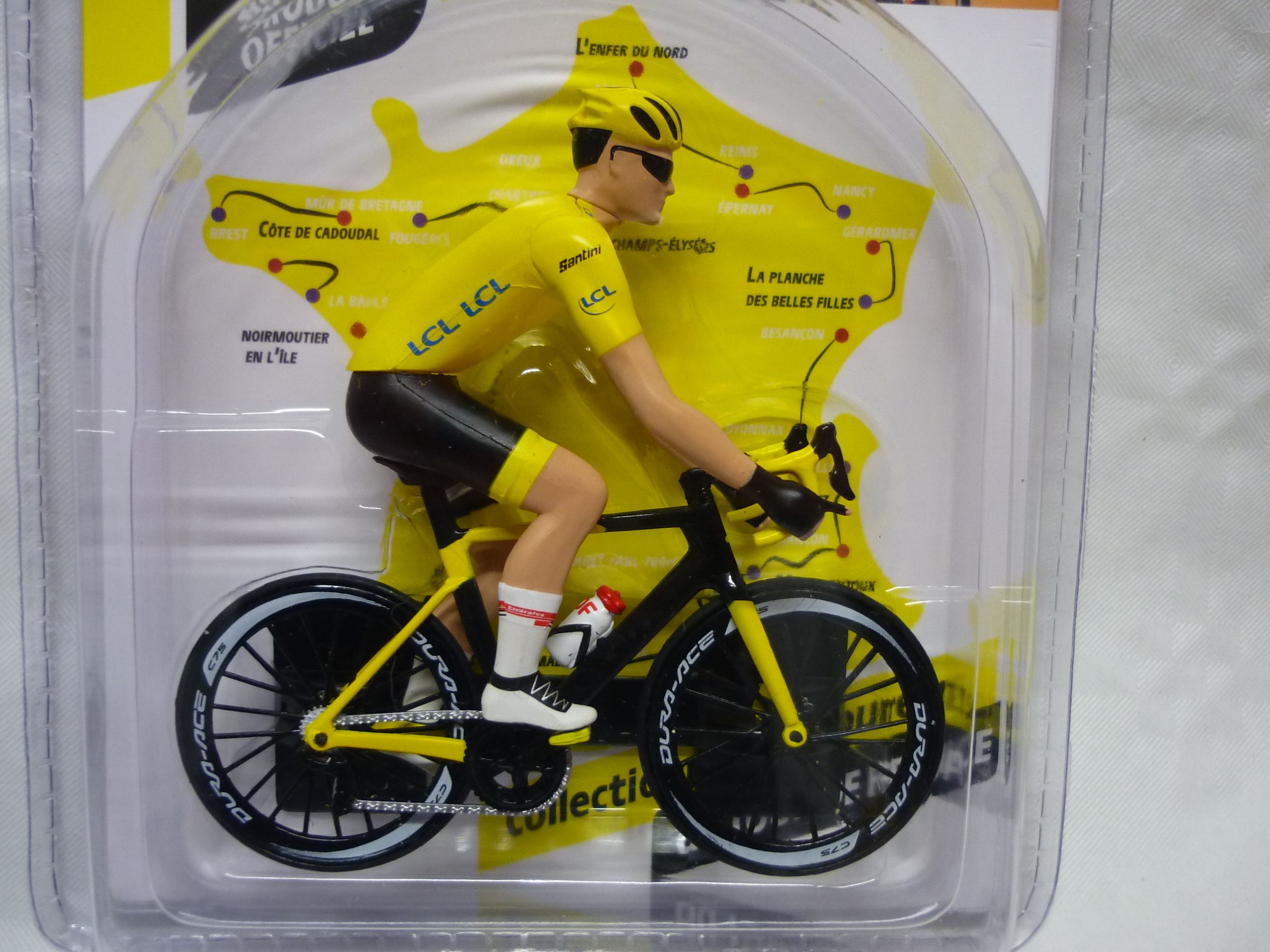 Set figurine cycliste avec vélo de route au 1/16ème